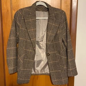 Plaid Boyfriend Blazer